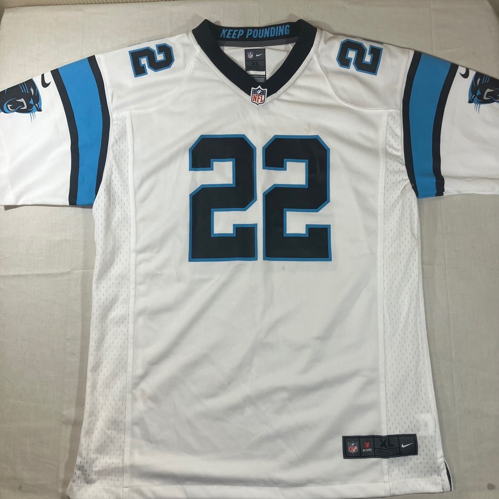 Nike Carolina Panthers Christian McCaffrey 22 Jersey Youth XL White NFL On Field